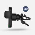 Powerology Car Phone Holder Magsafe Wireless Charger Automatic Clamping 15W/7.5W Fast Charging - Black