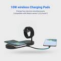Powerology 4 in 1 Fast QI Wireless Charging Power Dock 60W UK Power Adapter, USB-C to USB-C Power Cable, Wireless Charger Pad Compatible With Watch Series 1/2/3/4/5 - Black