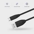 Powerology USB Type C Cable, Type C Data Cable Braided, Compatible for Samsung Galaxy, MacBook Pro, Nintendo Switch, Huawei MateBook X Pro etc (Black)