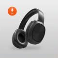 Porodo Soundtec Portable Headphones Bluetooth 5.0, Noise Cancelling Soundtec Sound Pure Bass FM Wireless Active Siri Over-Ear Headphones - Black