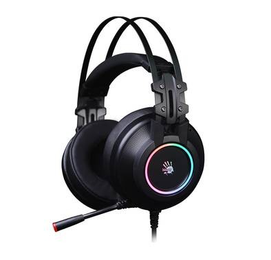Bloody G528C Gaming Headset 7.1 Virtual Sound with Environmental Noise Cancellation, Omni-Directional Mic. Auto-Adjusting Headband, Tangle-Free Cable - Black