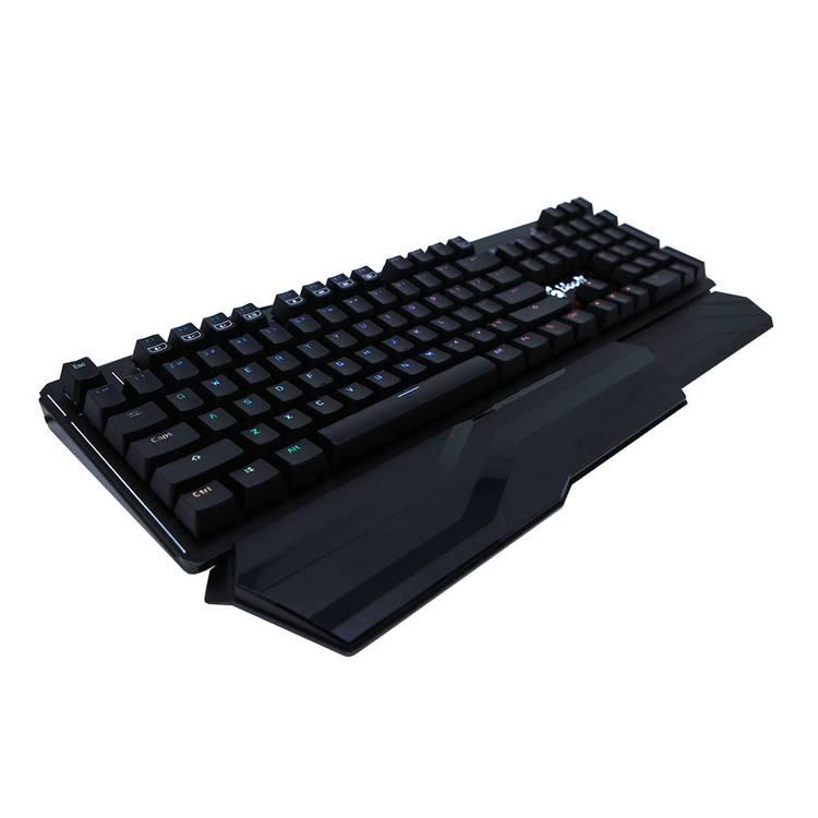 Bloody B975 Gaming Keyboard Linear Optical Switch - Light & Instant Feedback | Fastest Keyboard Switches in Gaming | Water Resistant | RGB lighting | Detachable Wrist-Rest | Brown