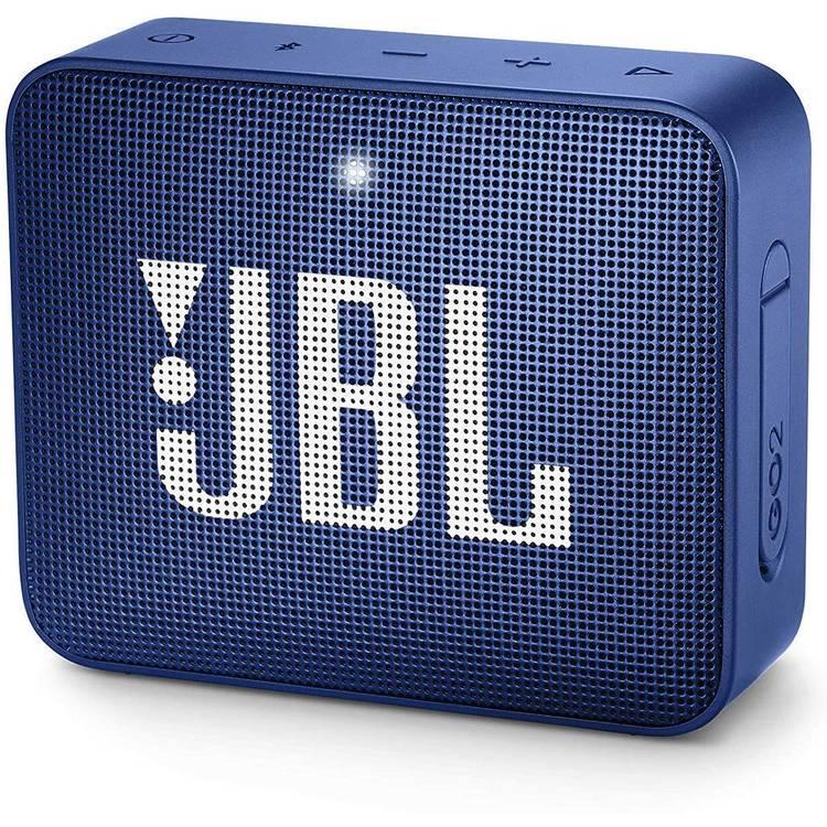 JBL GO 2 Portable Wireless Bluetooth Speaker, 5-hours Playtime, IP67 Waterproof Feature, Speaker Built-in Noise-Cancelling Speakerphone - Blue