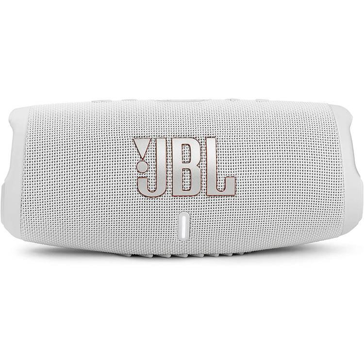 JBL Charge 5 Portable Waterproof Bluetooth Speaker with Built-in Powerbank, 20 Hours Playtime, IP67 Waterproof & Dustproof Feature - White