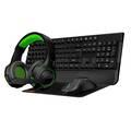 Gaming Set 4-in-1 by Porodo - Keyboard Rainbow Effects, Headphone Compatible for Playstation and Xbox, Mouse 800-3400DPI, Mouse Pad - Starter Kit (Black)