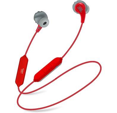 JBL Endurance Run BT Sweat Proof Wireless in-Ear Sport Headphones, Wireless Bluetooth Streaming Flip Hook Design, IPX5 Sweatproof, Hands-free Calling - Red