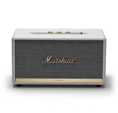 Marshall Stanmore II Wireless Stereo Larger Than Life Sound Speaker, Wirelessly Connected Bluetooth 5.0, Wired Connectivity, Iconic Marshall Design - White