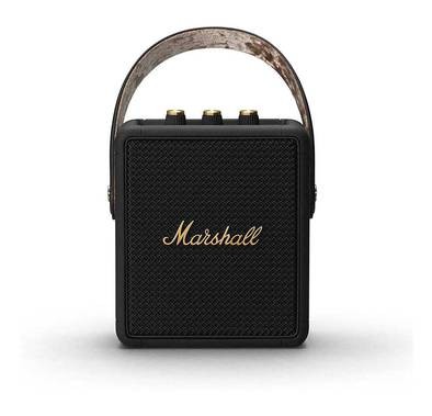 Marshall Stockwell 2 Wireless Stereo Speaker, With 20+ hours of playtime, With Bluetooth 5.0, Multi-Directional Sound, IPX7 water-resistance and Customize your Sound - Black/Brass