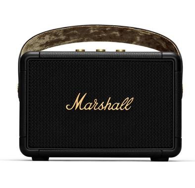 Marshall Kilburn II Wireless Stereo Speaker, Multi-Directional Sound, Bluetooth 5.0 Aptx, Durable and Road Worthy Design - Black / Brass