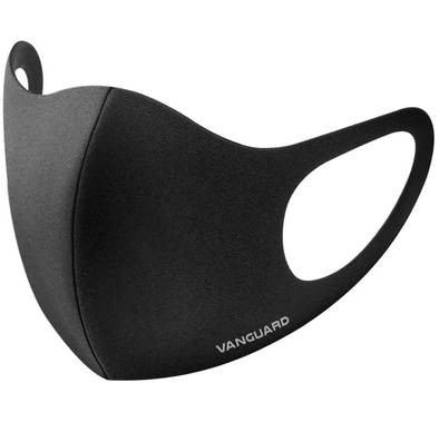 Vanguard Smart Care Puro-Nano Zinc Anti-Bacterial 3 Ply BFE Face Mask, Protection Washable Face Masks - Black (Large)