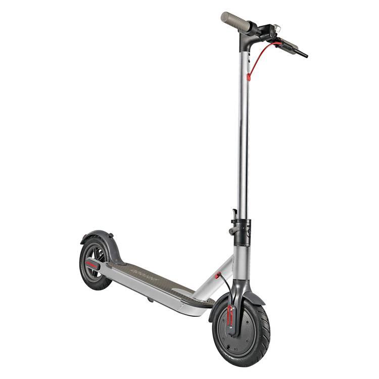 Porodo Lifestyle Electric Urban Scooter 500W, IP54 Water & Dust Resistant Smart Battery Management, 27km Riding Range, 25Km/h Max Speed Cruise Control, Anti-Slip Handle - Silver