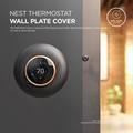 Elago Wall Plate Cover Suitable for Google Nest Thermostat Wall Plate Compatible with Nest Learning Thermostat 1st/2nd/3rd - Black