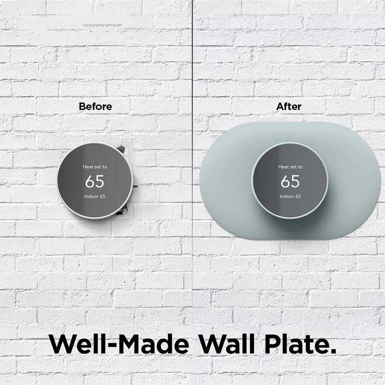 Elago Wall Plate Cover Plus Compatible for Nest Thermostats 2020 with Double Coated Circular Wall Plate Design, Anti-Scratch & Easy Installation - Mint Green