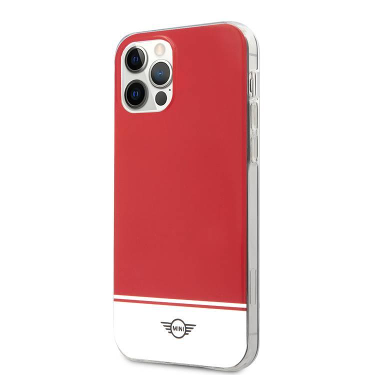 Mini Cooper PC/TPU Bottom Stripe Hard Case for iPhone 12 / 12 Pro (6.1") - Red