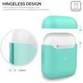 AhaStyle Premium Silicone Case Compatible for AirPods 1/2 Generation, Scratch Resistant, Drop Resistant, Dustproof and Absorbing Protective Cover - Mint Green