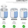 AhaStyle Premium Silicone Case Compatible for AirPods 1/2 Generation, Scratch Resistant, Drop Resistant, Dustproof and Absorbing Protective Cover - Sky Blue