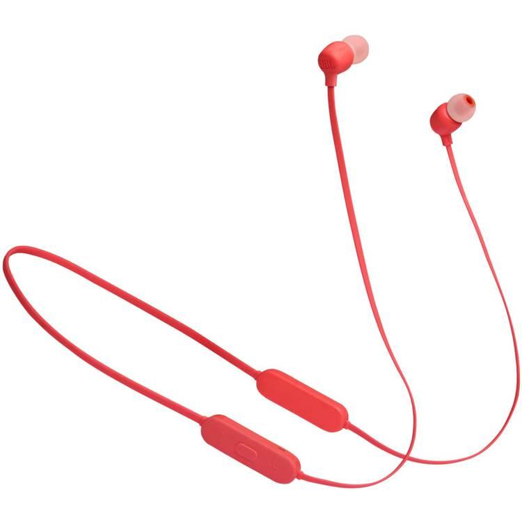 JBL T125BT Wireless In-ear Bluetooth Headphones, Pure Bass Sound, 16-hours Battery Life with Quick Charge, Lightweight and Comfortable Design Headset - Coral