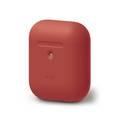 Elago Protective Silicone Skin Case Compatible with Apple AirPods 1/2 Generation, Front LED Visible & Supports Wireless Charging, Shock Resistant - Red