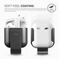 Elago AirPods Belt Clip Compatible with Apple AirPods 1 & 2 Generation, Carrying Clip, Shock-resistant, Break Resistant - Dark Gray