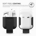 Elago AirPods Belt Clip Compatible with Apple AirPods 1 & 2 Generation, Carrying Clip, Shock-resistant, Break Resistant - Black