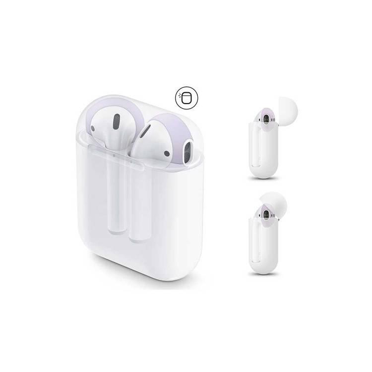 Elago Secure Fit 2 Pairs Cover For Apple Airpods 1/2 Generation, Flip the Secure Fits, hassle-free cover, Lovely Pink/Lavender