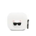 CG Mobile Karl Lagerfeld Silicone Choupette Case with Ring Compatible for Apple AirPods 3, Scratch & Drop Resistant, Dustproof & Absorbing Protective Silicone Cover