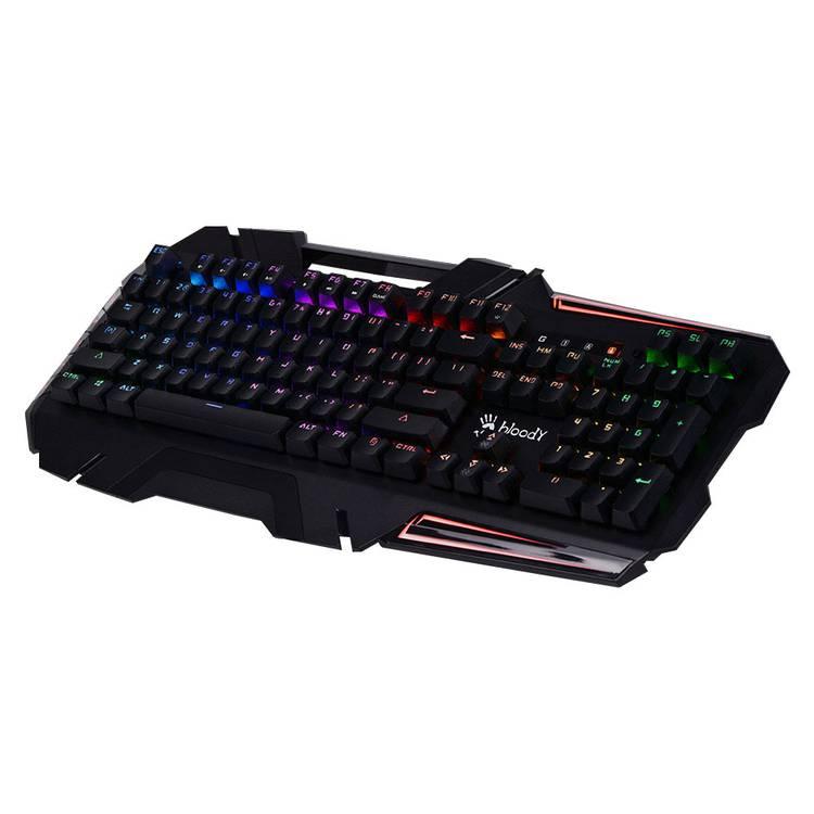 Bloody B880R Light Strike RGB Mechanical Gaming Keyboard, Self-Customize RGB Animation, Adjustable Backlights, 5 Programmable Keys, Spill-Resistant  - (Blue Switch)