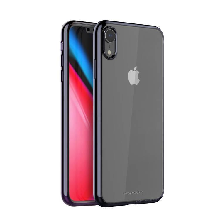 Viva Madrid Glaxo Flex Back Case Compatible for iPhone Xr (6.1") Anti-Scratch, Easy Access to All Ports, Drop Protection Cover Suitable with Wireless Chargers - Jet Black