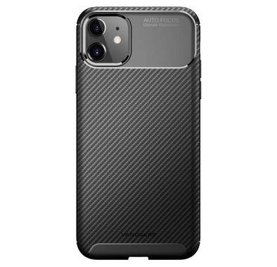 Viva Madrid VanGuard Shield Slim Case Compatible for iPhone 12 Mini (5.4") Anti-Scratch, Shockproof Drop Protection Back Cover Suitable with Wireless Charging - Carbono Black