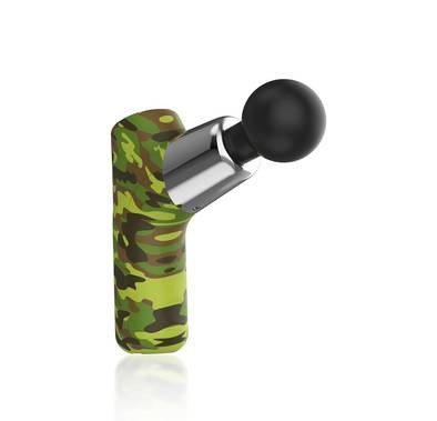 Green Lion Relaxante Portable Massage Gun 2500mAh, 6 Different Massage Speeds with 4 Head Attachments, Working Time 8-Hours - Camouflage