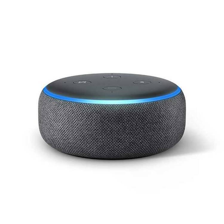 Amazon Echo Dot ( 3rd Gen ) Voice-Controlled Speaker, Ask Alexa to Play Music, Answer Questions, Read News, Connect Speaker Over Bluetooth or With 3.5mm Audio Cable - Charcoal Gray