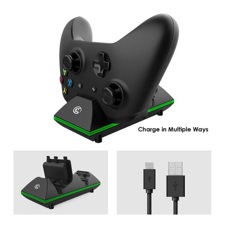 GameSir Dual Charging Dock Charger Station for Xbox Series X/S Controller, Controller Charger with 2 X 600mAh Rechargeable Battery-Black