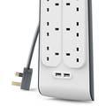 Multiport Extension Belkin BSV804AF2M 8-Way Surge Protection Extension - White