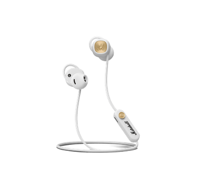Marshall Minor II  In-Ear Headphone, Bluetooth 5.0, Light On Heavy on Sound, Timing 12 hours of Wireless Playtime, Ear-Fit System. White