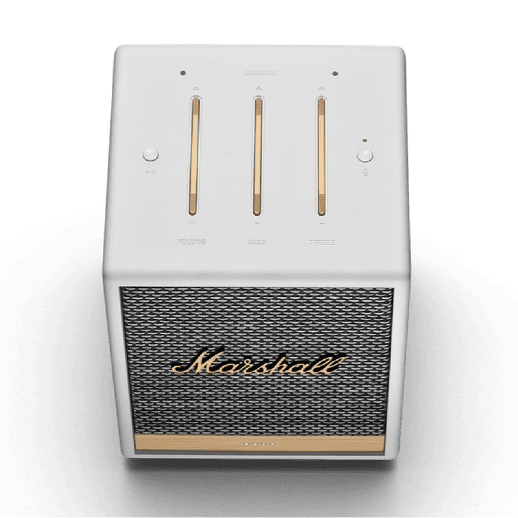 Marshall Uxbridge Bluetooth Speaker with Google Voice Assistant, Signature Sound, Iconic Marshall Design - White