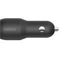 Belkin Car Charger Dual USB CCD001bt1MBK with Lightning Cable-Black