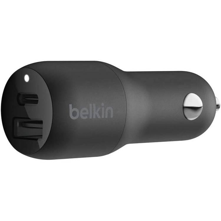 Car Charger Belkin CCB003btBK USB-C 20W + USB-A Car Charger 12W - Black