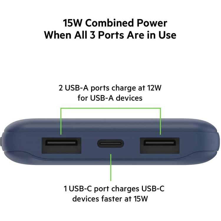 Power Bank Belkin BPB011BTBL Power Bank 10000mAh with 1 USB-C Port - Blue