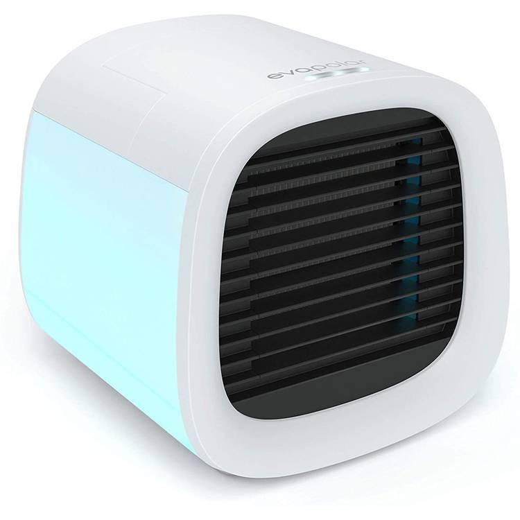 Evapolar evaCHILL 3 in 1 Personal Portable Evaporative Air Cooler, Humidifier, Purifier 7.5W with Handle and Ice-blue LED Light, One Button-control, Ergonomic 