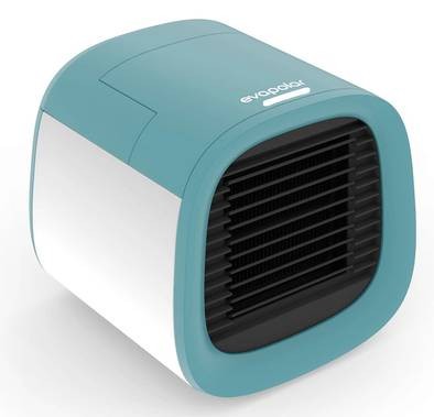 Evapolar evaCHILL 3 in 1 Personal Portable Evaporative Air Cooler, Humidifier, Purifier 7.5W with Handle and Ice-blue LED Light, One Button-control, Ergonomic