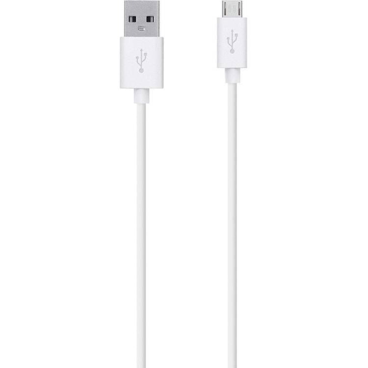 Belkin MiXiT UP Micro-USB to USB 1.2M Cable, Tangle-free, Charge and Sync Cord, Fast Charging Compatible for Micro-USB Devices - White