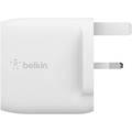 Belkin Dual Charger Adapter WCE001my1MWH Dual USB-A Wall Charger - White