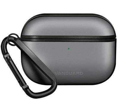 Viva Madrid Vanguard Frost Case with Ring Compatible for Airpods Pro, Scratch & Drop Resistant, Dustproof & Absorbing Protective Cover - Black