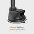 Porodo Aluminum Magnetic Car Mount ( Flexible Neck / Suction Base 360 Rotate) Metal Grip, Strong Magnet, Car Mount for Smartphones - Gold