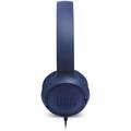 JBL TUNE 500 Wired On-Ear Headphones with Built-in Microphone, Pure Bass Sound, Lightweight and Foldable Design, 1-Button Remote/Mic - Blue