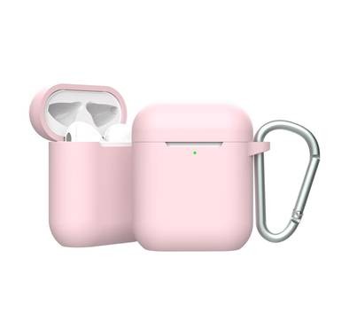 Green Lion Berlin Series Silicone Case with Anti-Lost Ring, Scratch Resistant, Shock Absorption & Drop Protection Cover Compatible for AirPods 1/2 - Pink