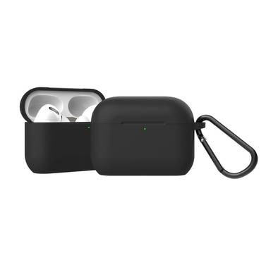 Green Lion Berlin Series Silicone Case with Anti-Lost Ring, Scratch Resistant, Shock Absorption & Drop Protection Cover Compatible for AirPods Pro - Black