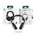 Green Lion Lisbon Series Wireless On-Ear Headphones with Mic, Noise Cancelling, Stretchable & Foldable Head Beam, Pure Bass Sound, 13hours Playtime, Easy Access Controls  - Black