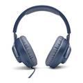 JBL Quantum 100 Wired Over-Ear Gaming Headset with Flip-up Mic, Quantum Sound Signature, Memory Foam Ear Cushions, Voice Focus Directional Boom Mic - Blue