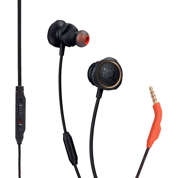 JBL Quantum 50 Wired In-Ear Gaming Headset with Absolute Control, Inline Voice-Focus Microphone, Ergonomic Technology & Ultra-soft Silicone  - Black